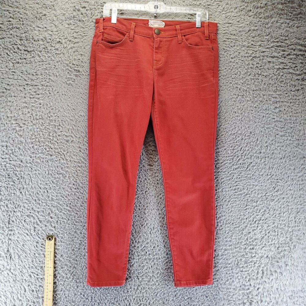 Current / Elliott Jeans Womens 28 Red Mid-Rise Skinny Fit Stretch Denim